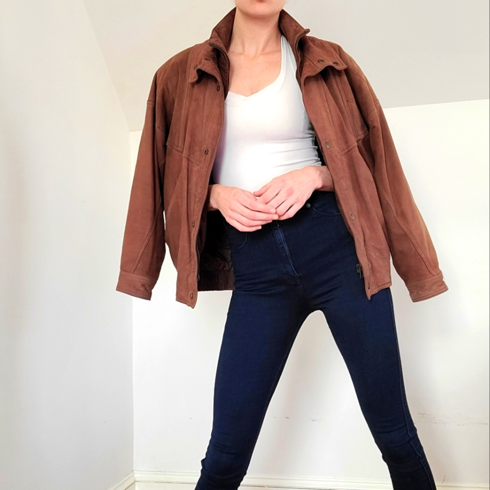 VINTAGE - Tannery west leather bomber jacket